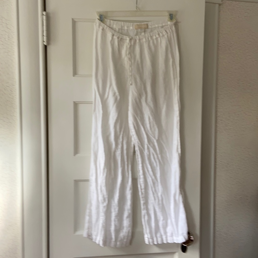 CP Shades white linen pants